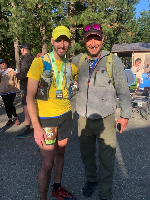 James Schwartz and Craig Thornley after the 2022 Canyons 100K.