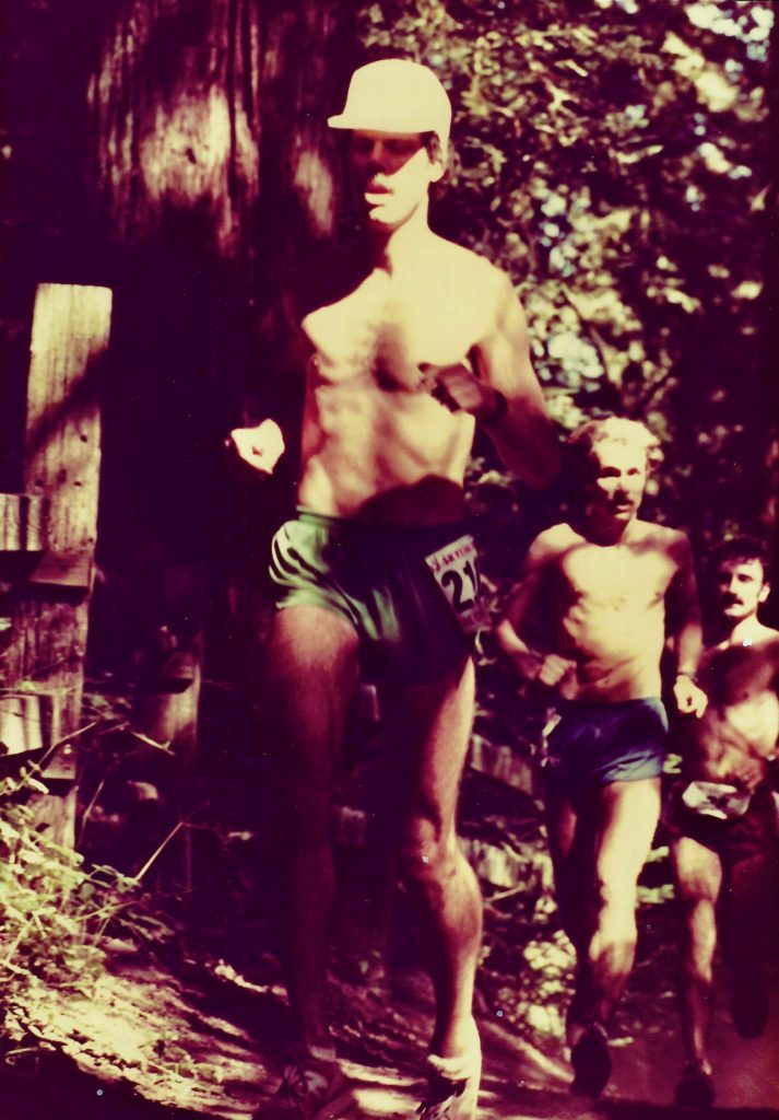 John Medinger, Dana Snider and Sergio Garcia around mile 18
of the 1982 Skyline 50K