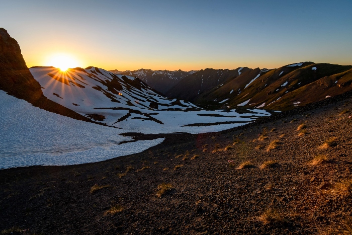 Backside of Green Mountain, with Stony Pass below right and Canby Mountain and Buffalo Boy Ridge above