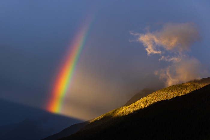 Rainbow over Silverton mountains