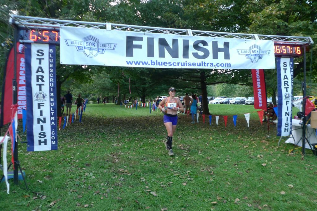 Miller crosses the finish lin