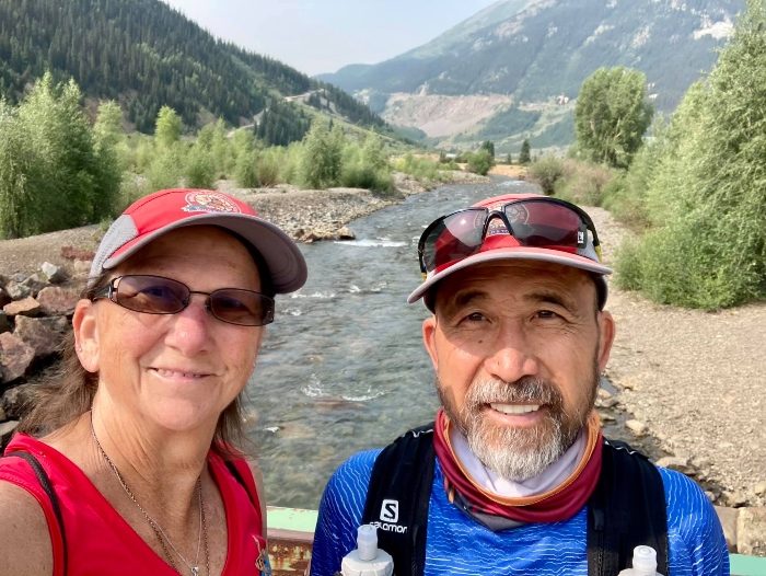 Daise and Kuni getting ready for another Hardrock 100 in Silverton, CO.