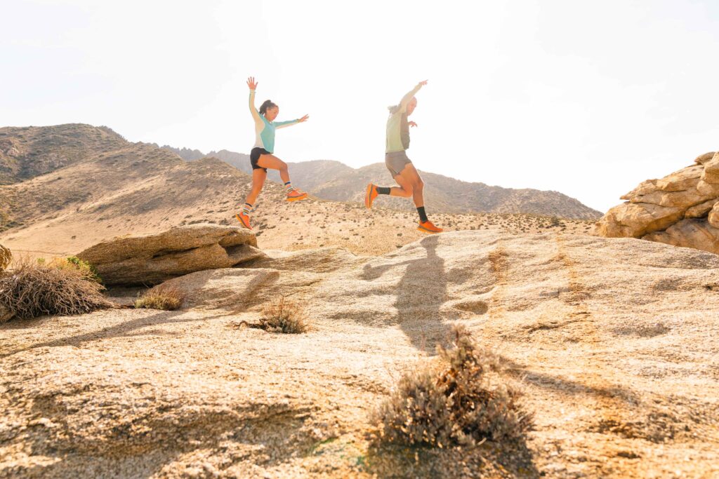 Mayra and Jerry doing what they love, together. Photo courtesy of Hoka.