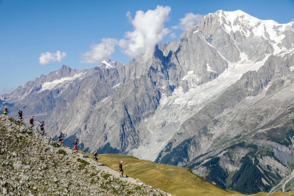 UTMB’s CCC route moves over a glacial moraine in Italy, en route to the Swiss border at Grand Col Ferret. 
All photos courtesy of UTMB