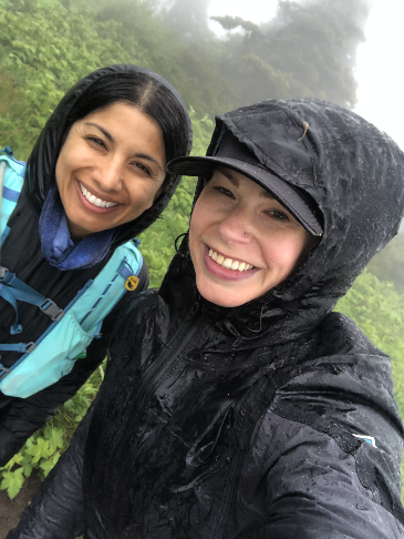 Laura and Melissa during their Cook-Aug-Dog Traverse.