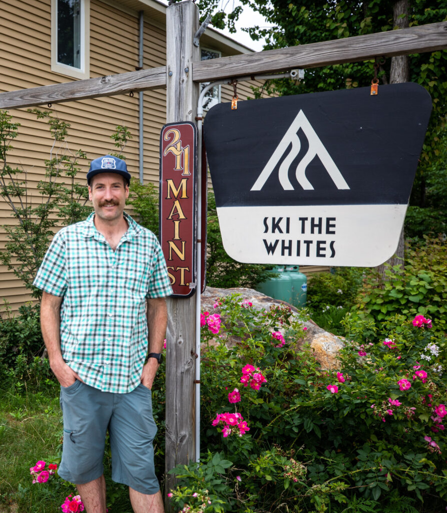 Andrew, at the shop on Main St Jackson, NH. Photo by Monte McIndoe.