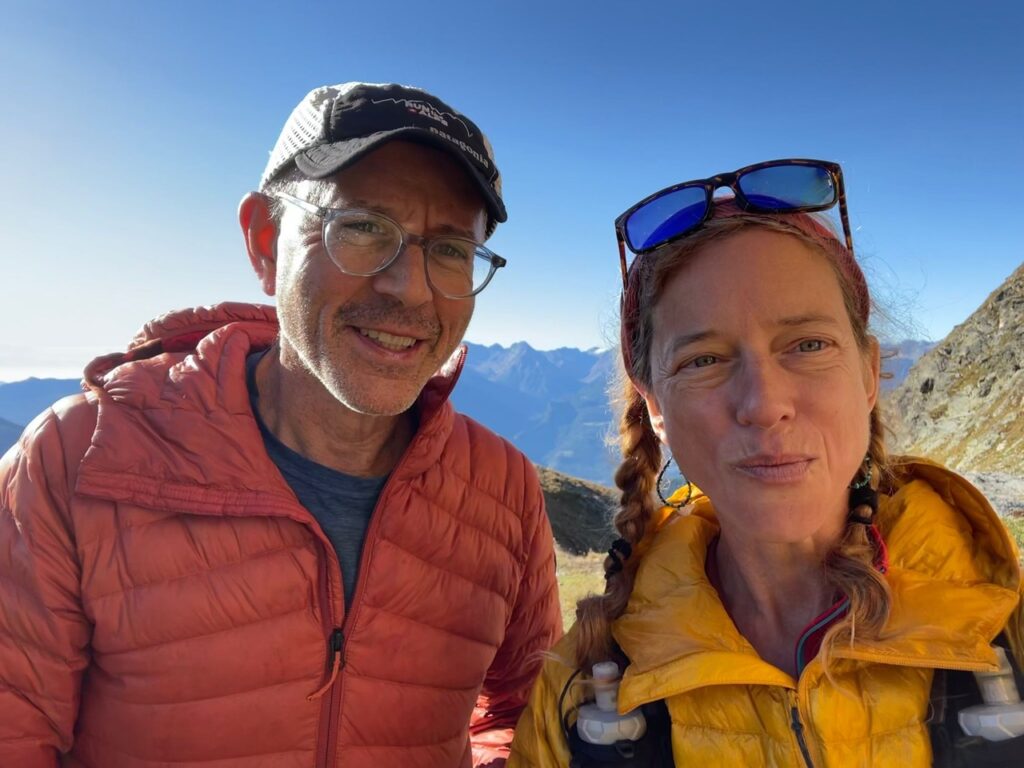 Doug and English high in a remote region of the northern Italian alps. Photo by English Knowles.