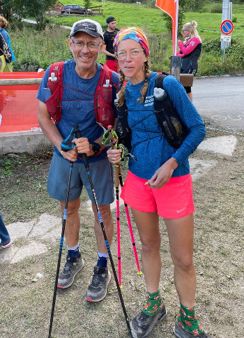 Doug and English at Ollomont, the final life base of Tor des Géants. Photo by Sam Hill.