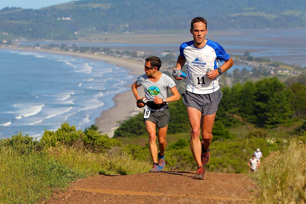 Miwok 100K Runners Above Stinson. Photo Credit Glenn Tachiyama