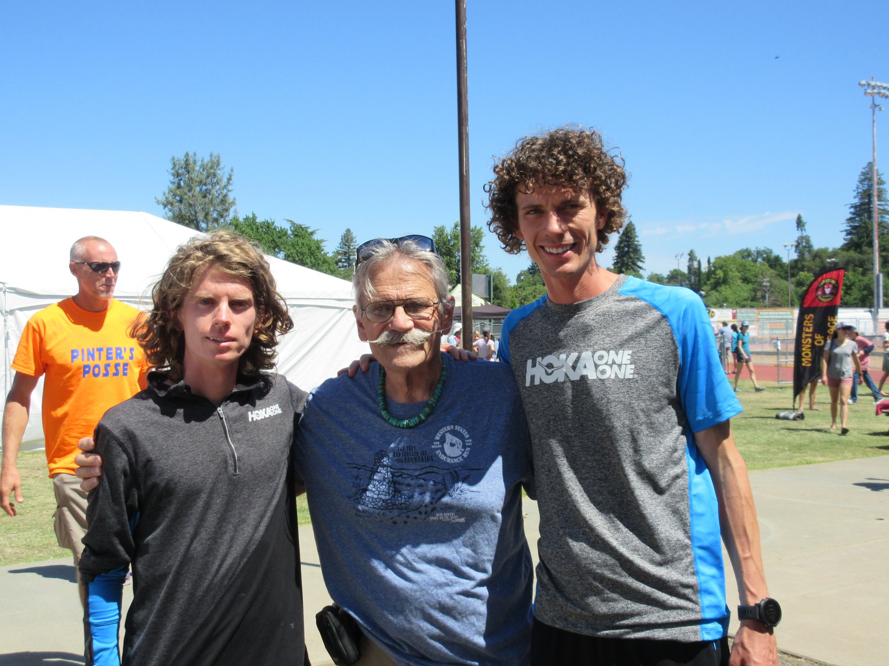 Jared Hazen and Jim Walmsley with the Monster of Massage