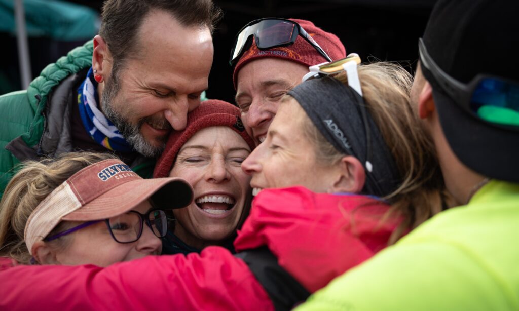Dawn Greenwalt at the finish line