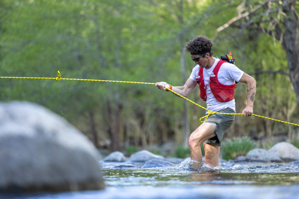 Crossing river