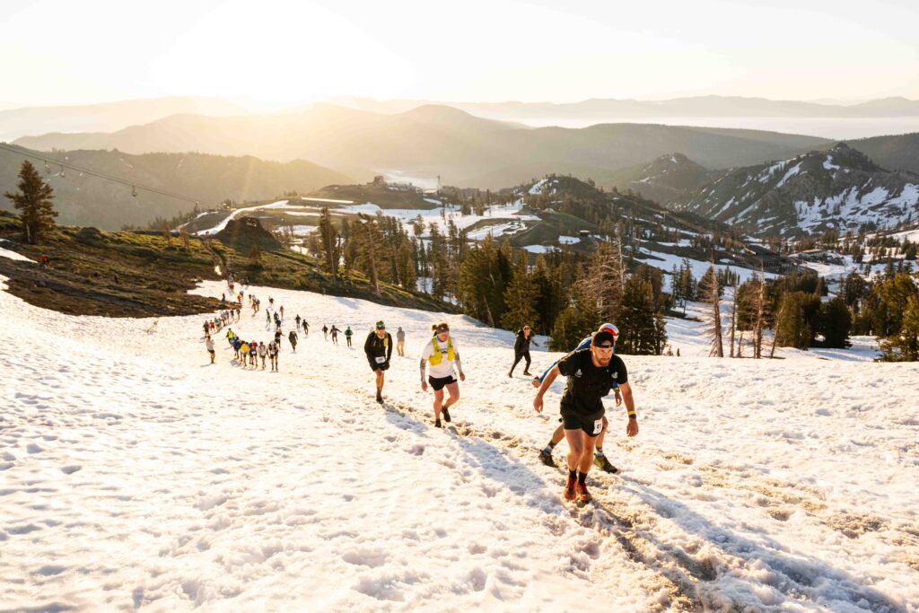 Runners going up the Escarpment