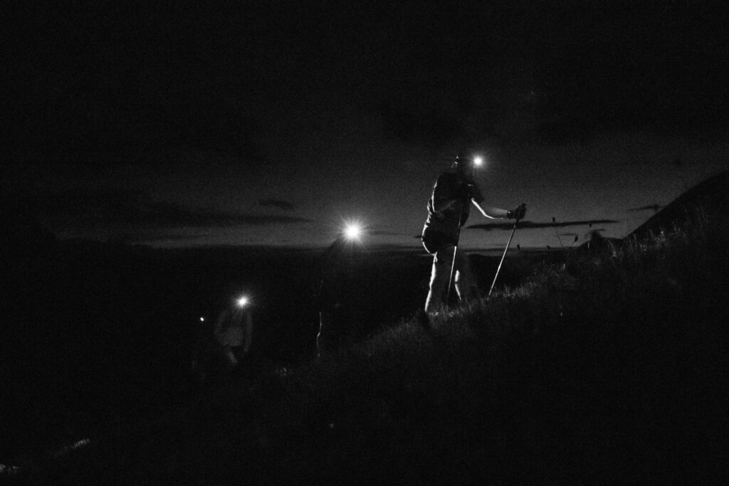 Runners in the dark