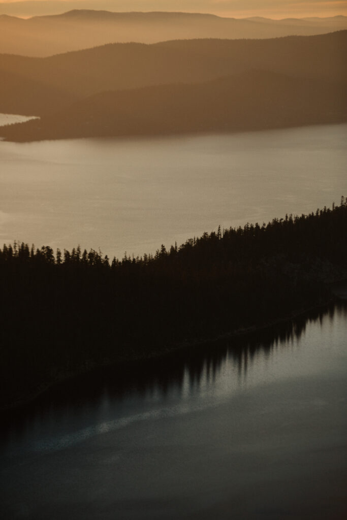 Sunset over the lake