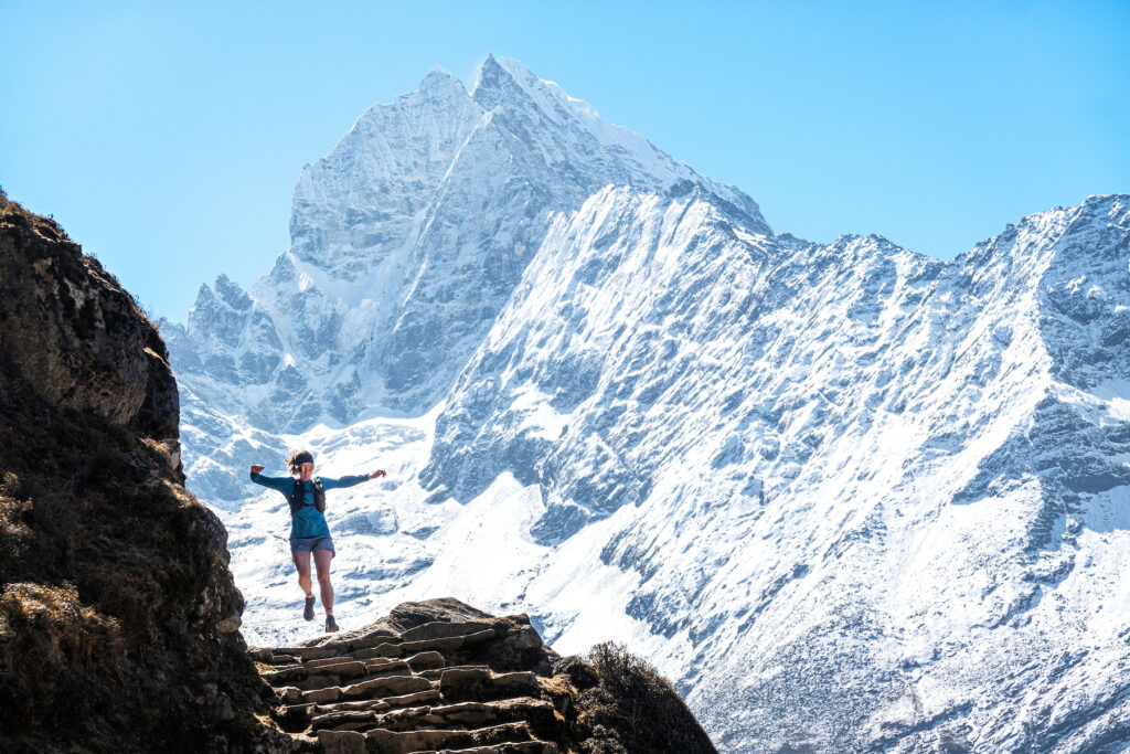 Running in the mountains