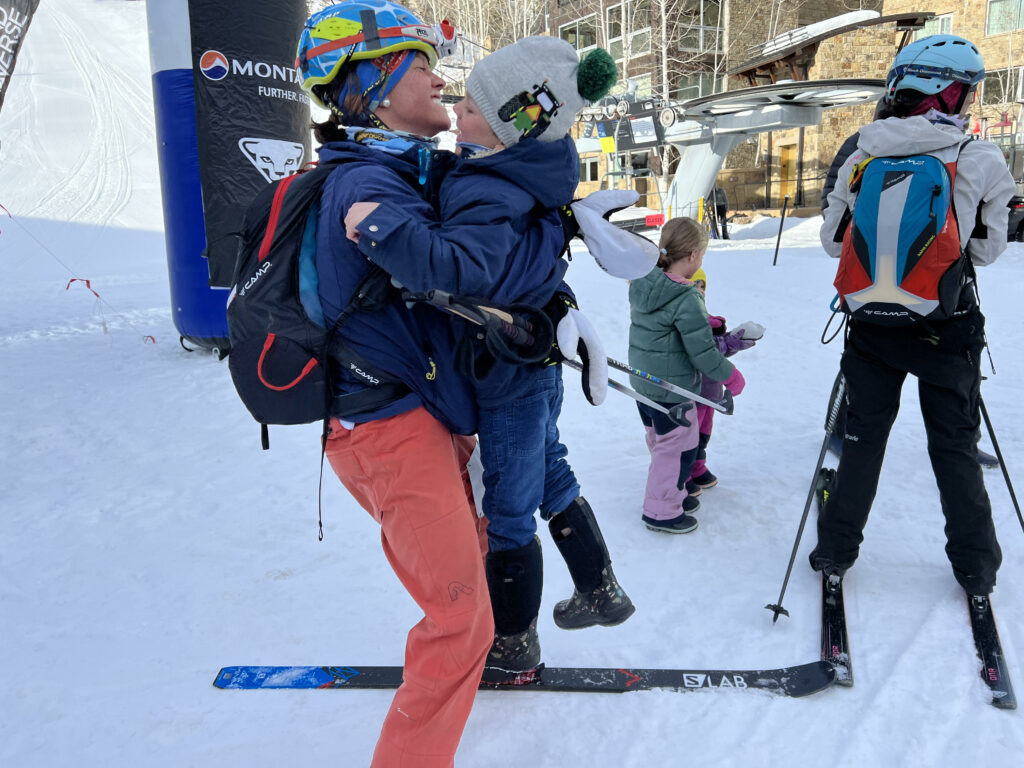 Stevie Kremer after skimo race