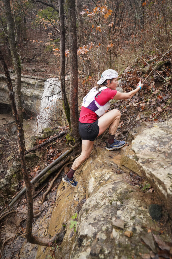 Climbing up trail