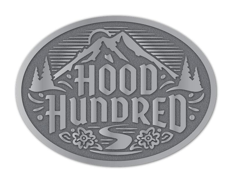 History of the Belt Buckle in Ultrarunning 5 The thoughtfully designed Hood Hundred belt buckle.