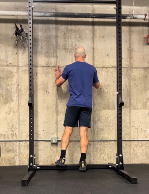 Single leg eccentric - up with two legs, down with one leg