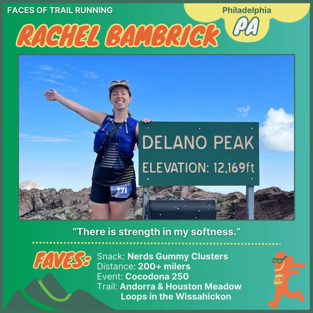 It's these people who make the trail running community special. 1 Rachel Bambrick
