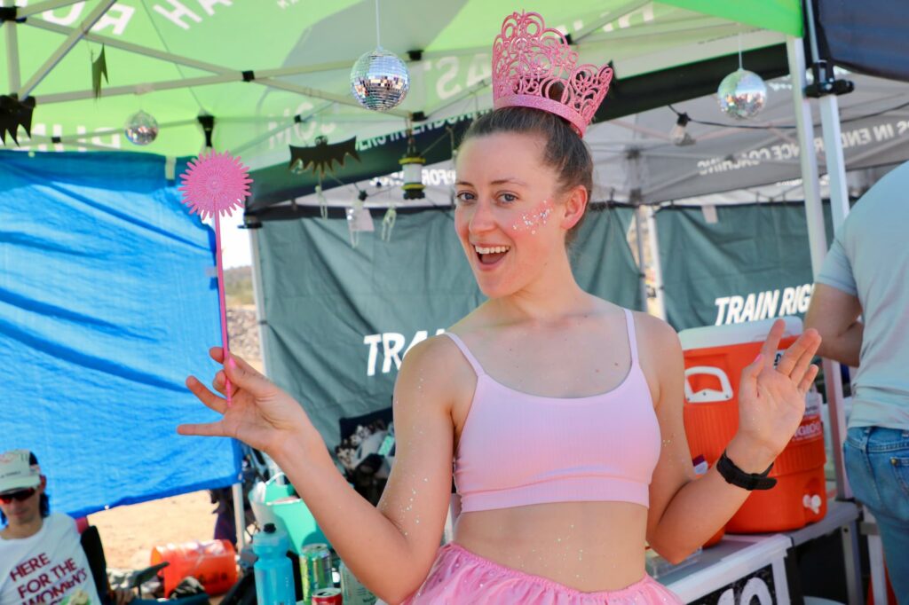 Glinda the Good Witch was contemplating enjoying a Freak Bros Pizza before blasting through the Jackass 31K. 🍕