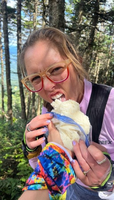 📸 Nothing like endless bags of instant mashed potatoes to get you through a 273-mile FKT attempt...