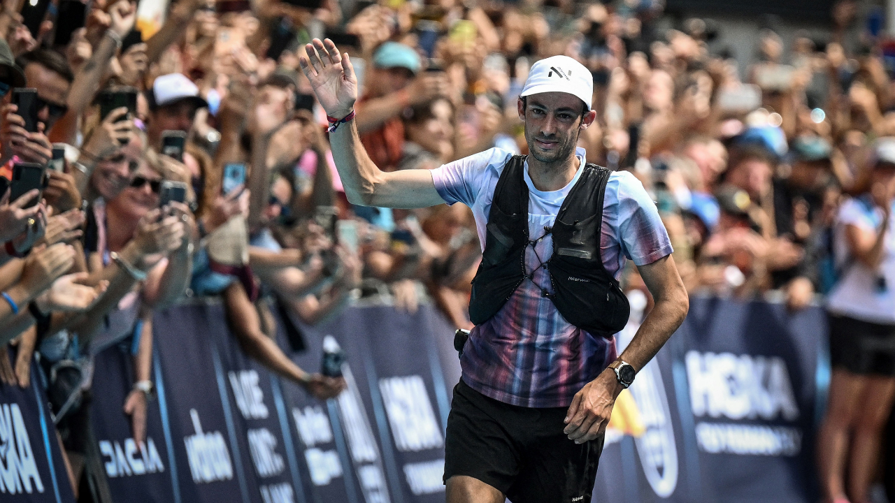 Kilian Jornet winning UTMB 2022
