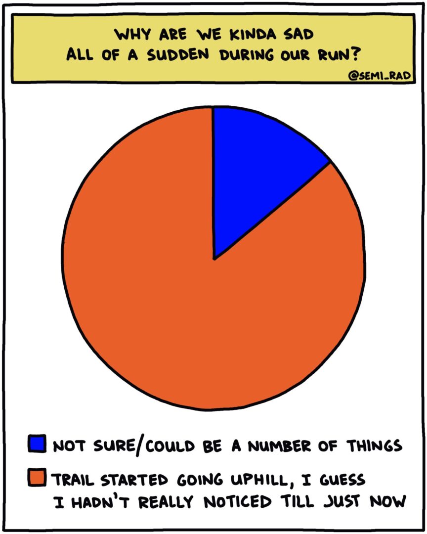 Why are we kinda sad all of a sudden during our run?