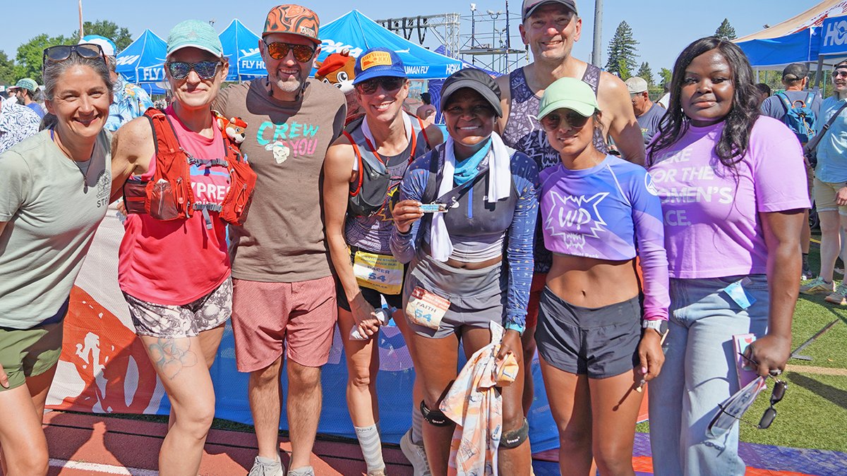 Western States 100 Faith Akioyamen and crew