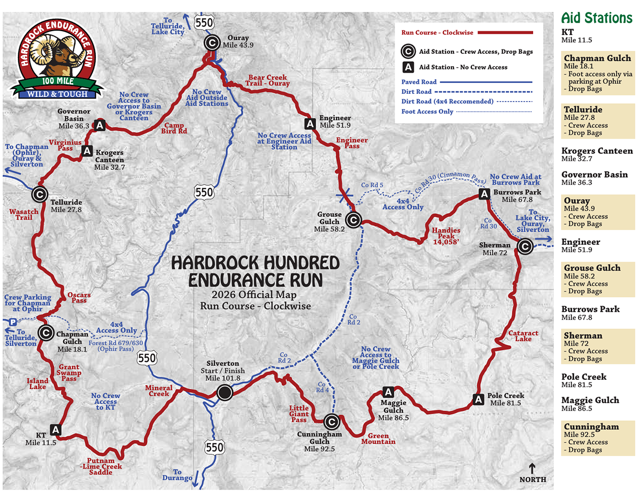 Hardrock 100 map
