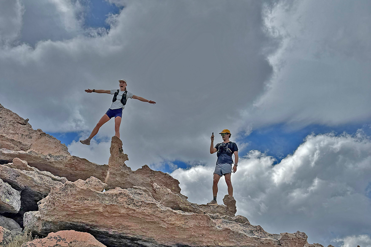 Jane Maus sets a new FKT on Longs Peak.